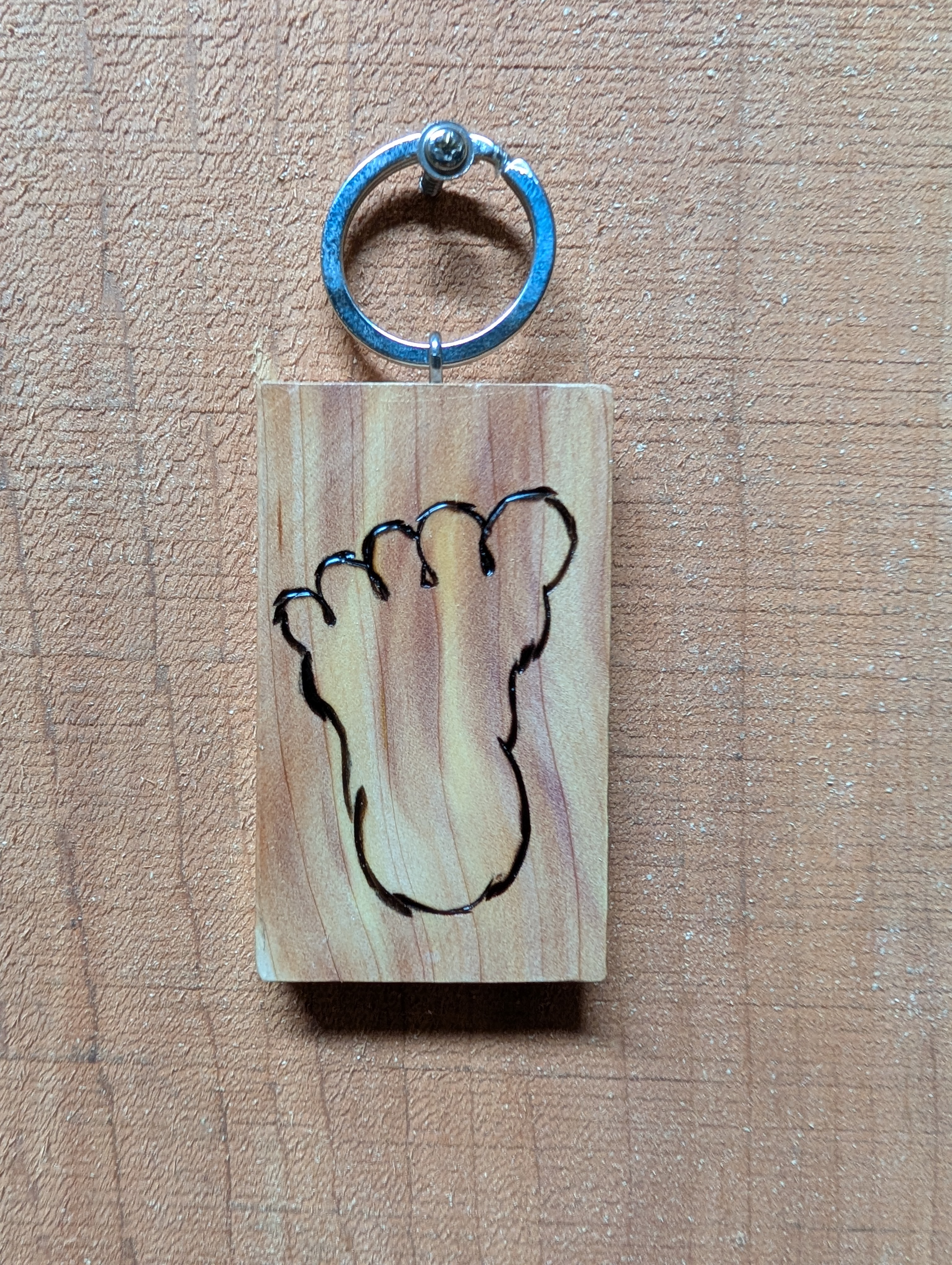 Double-sided Bigfoot Keychain