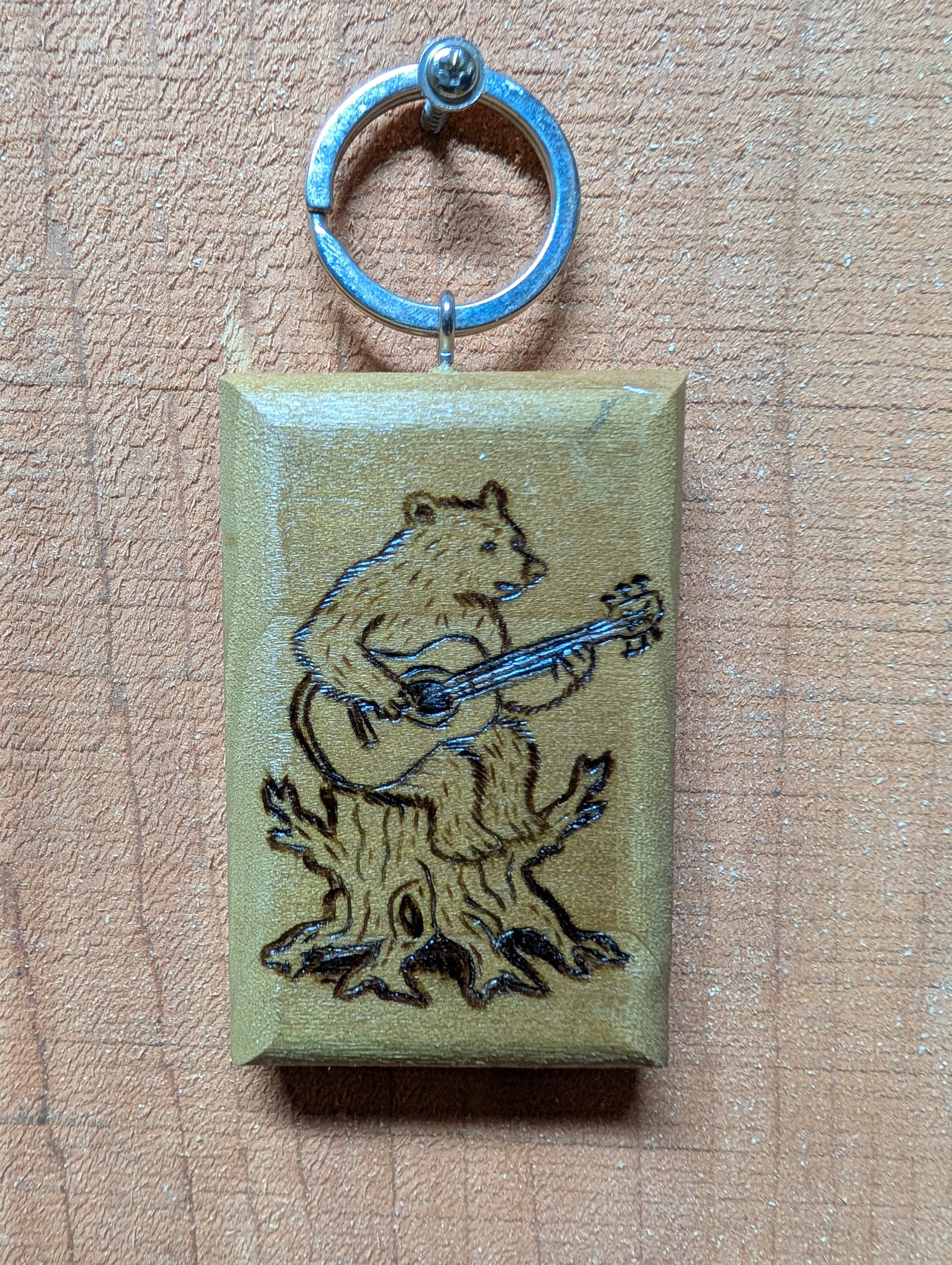 Bear Guitar Keychain