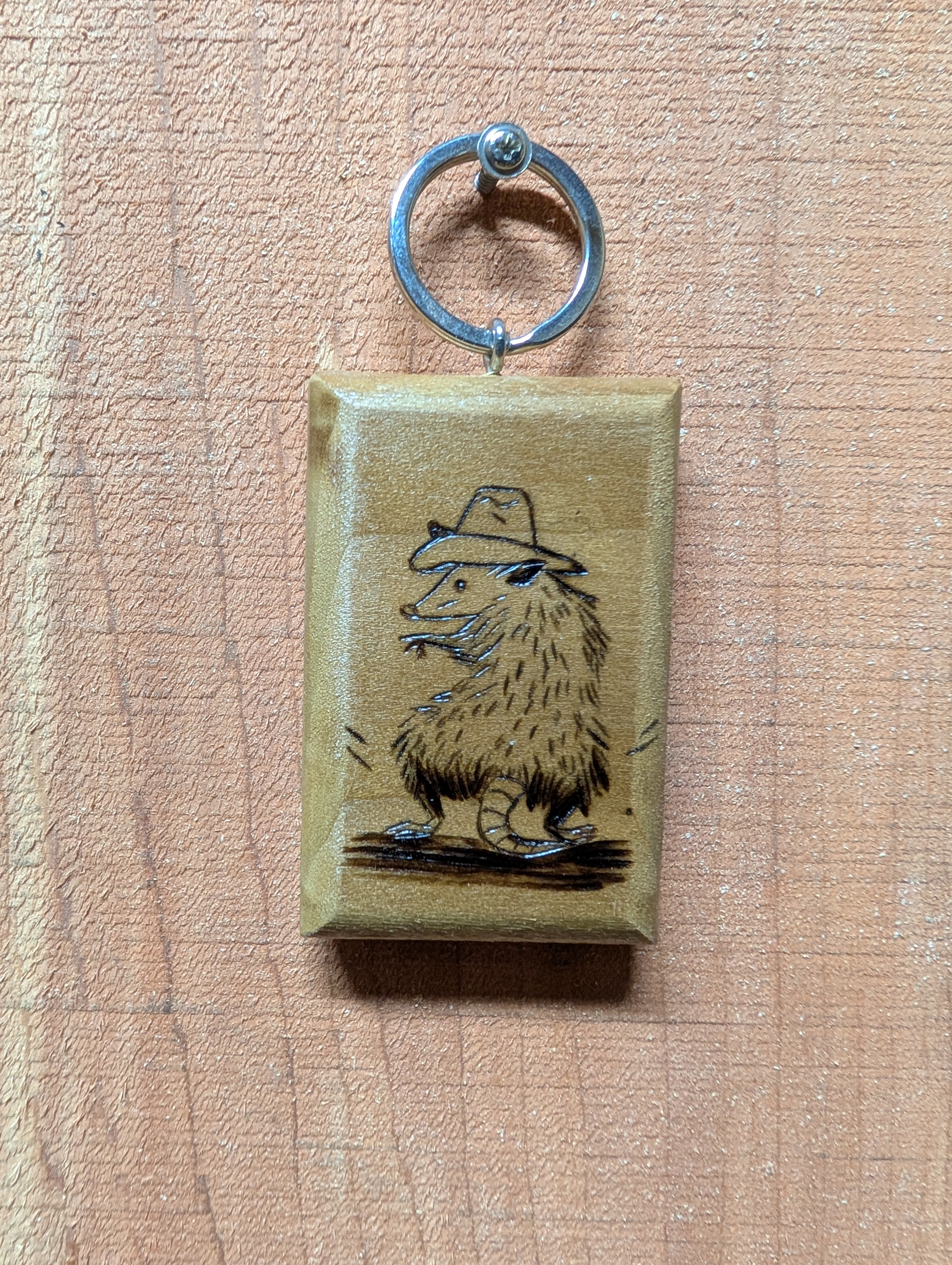 Cowboy Possum Keychain