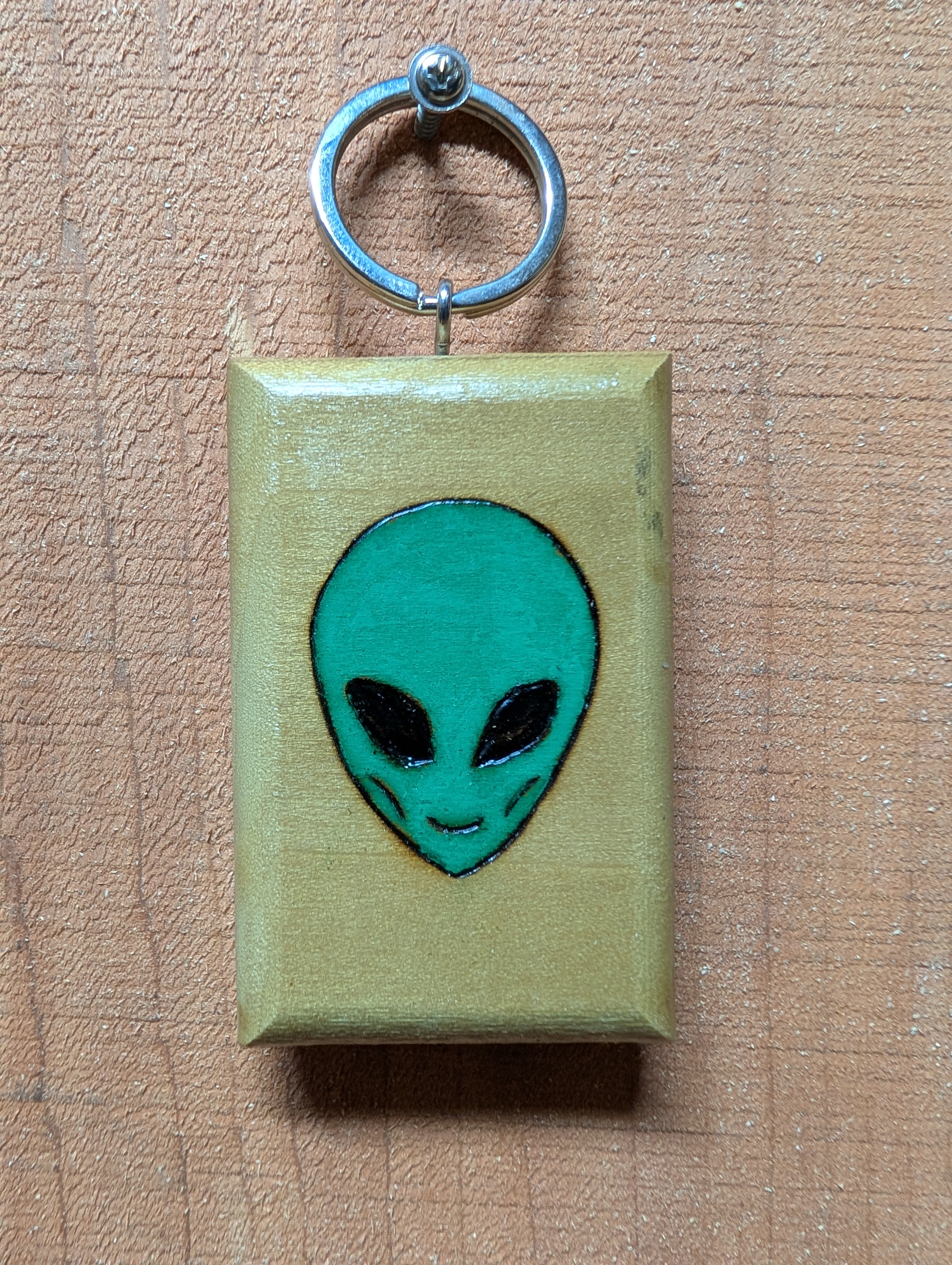Double-sided Alien Keychain