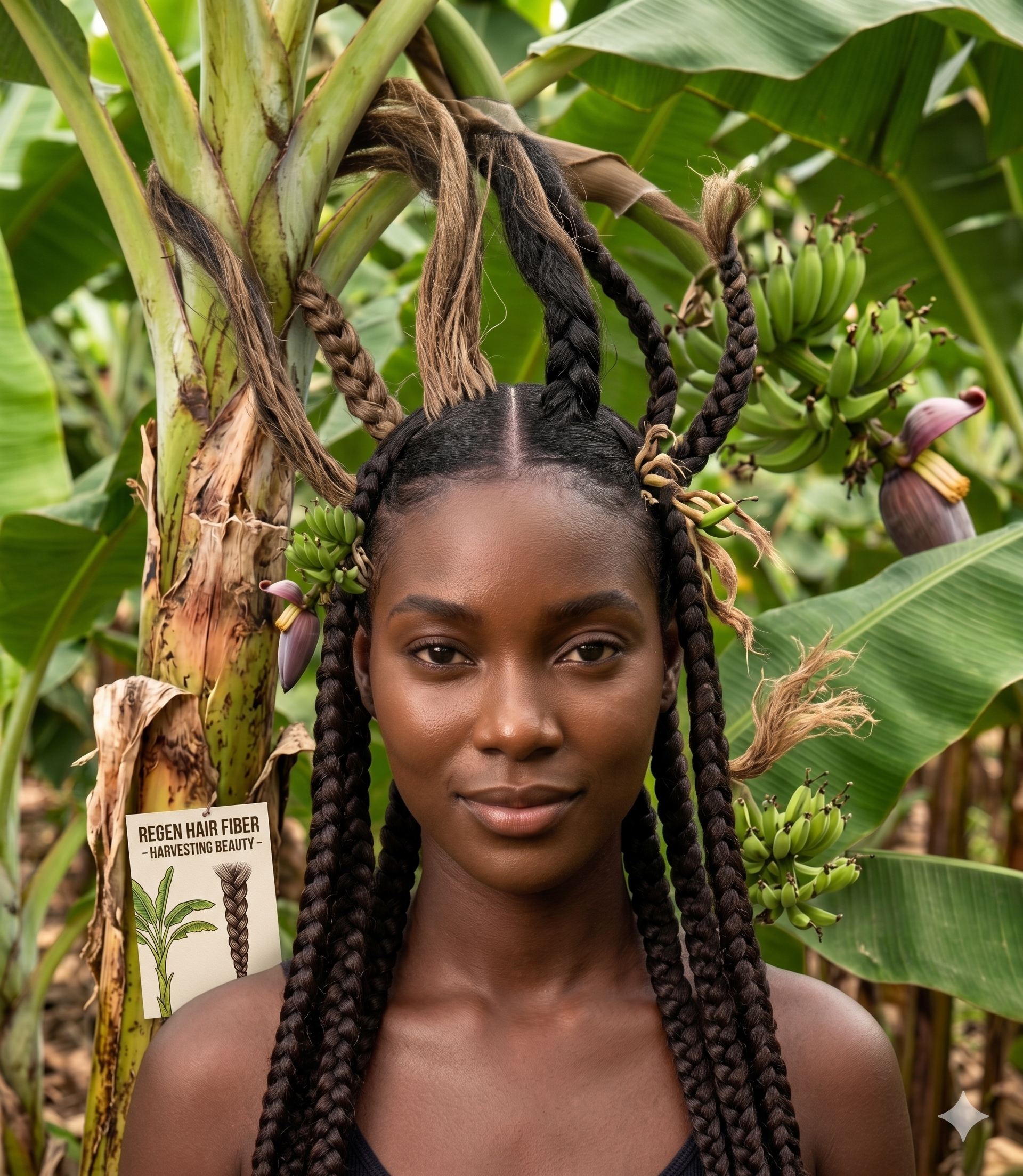 Cheveux aux fibres de bananes - Large Box Braids