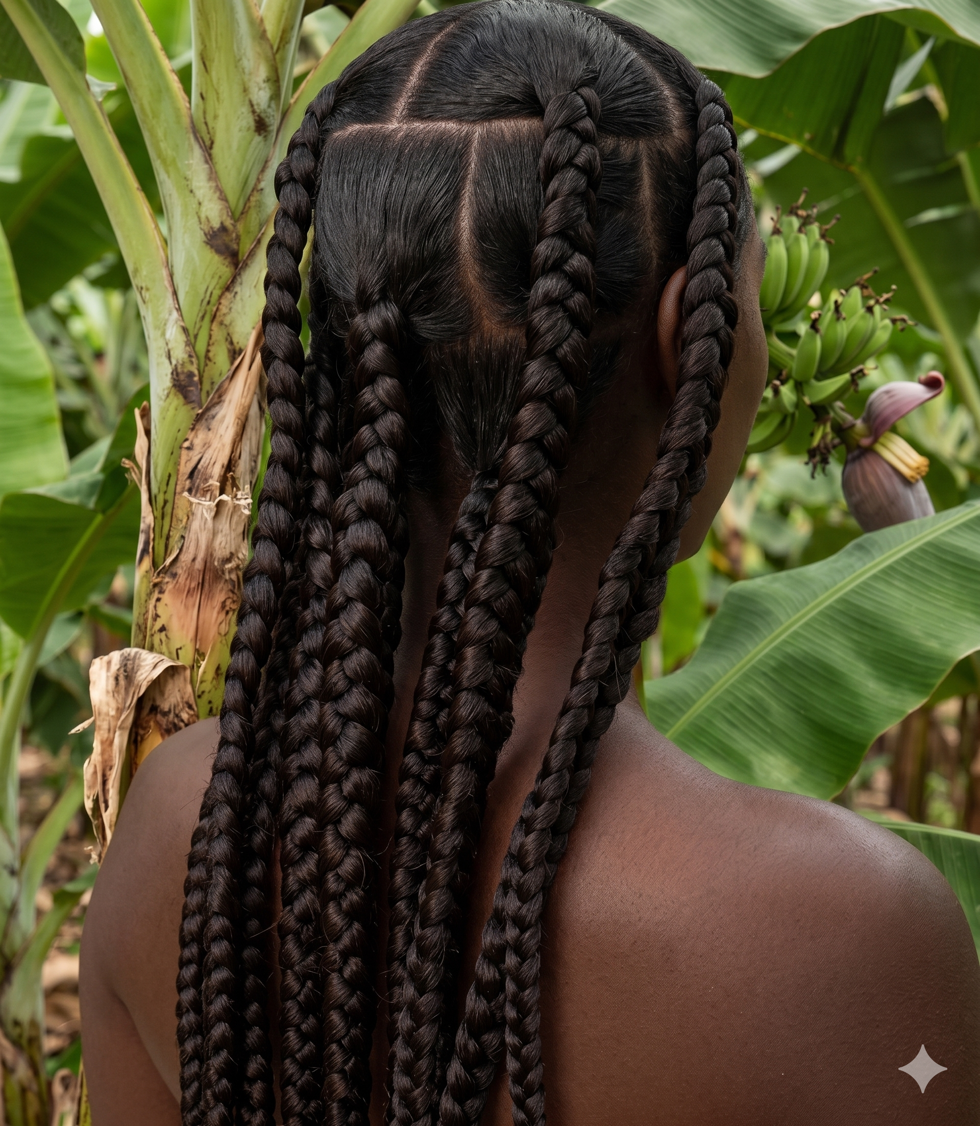 Cheveux aux fibres de bananes - Large Box Braids