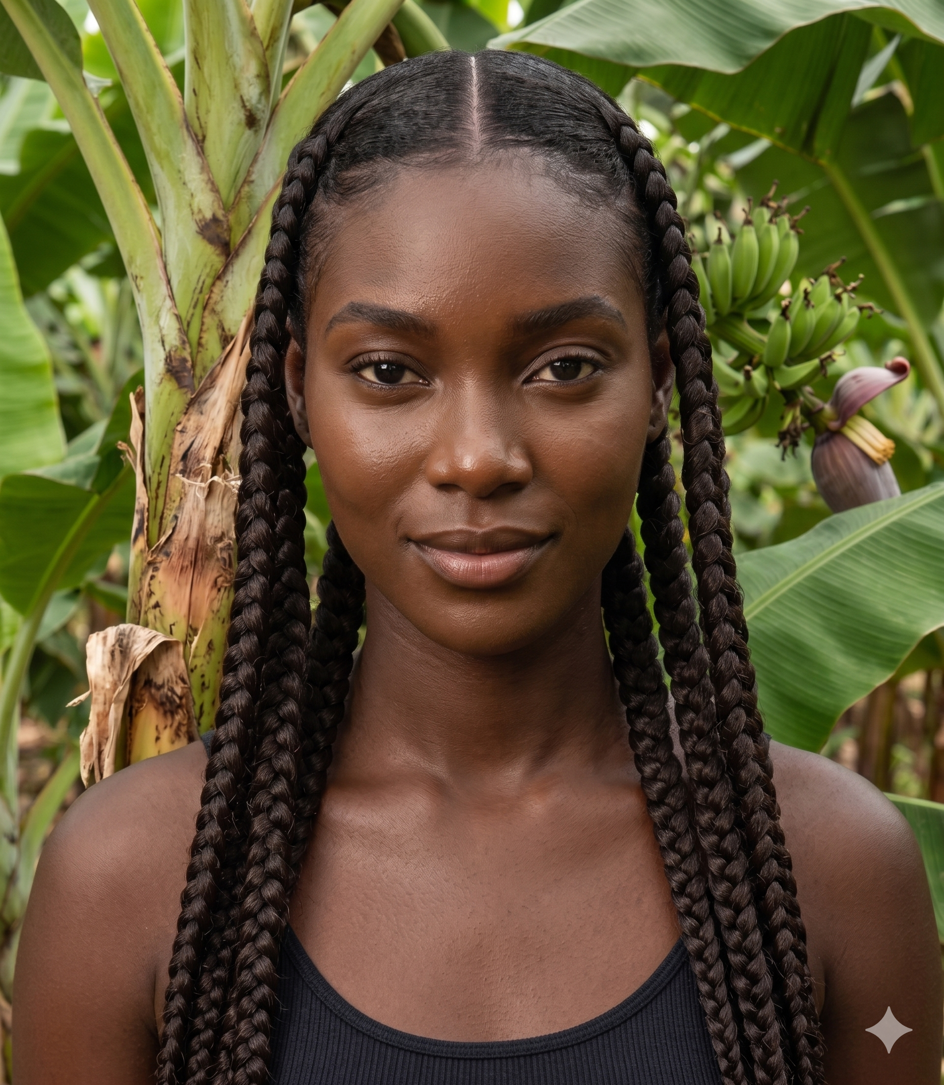 Cheveux aux fibres de bananes - Large Box Braids