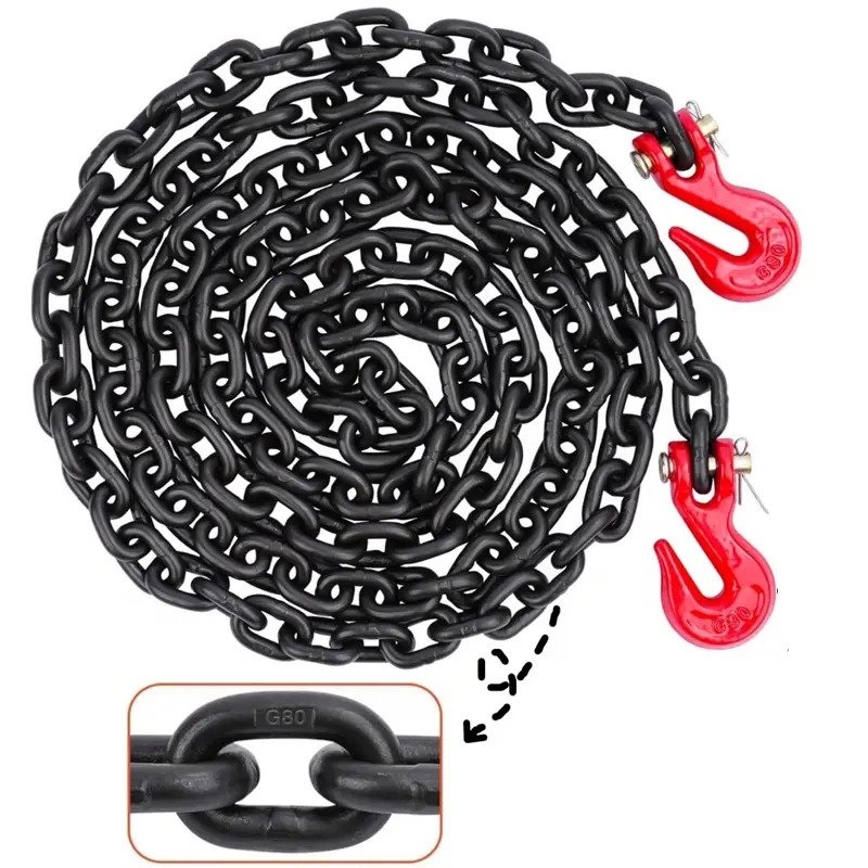 Heavy Duty Chain with Red Hooks