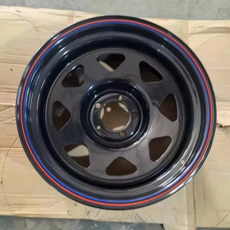 Black car wheel rim