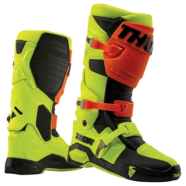 Bottes Thor Radial Motocross - Fluo Red/Yellow