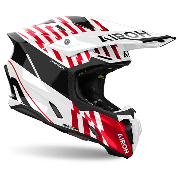Caque Airoh Twist 3 Thunder Motocross - Red Gloss