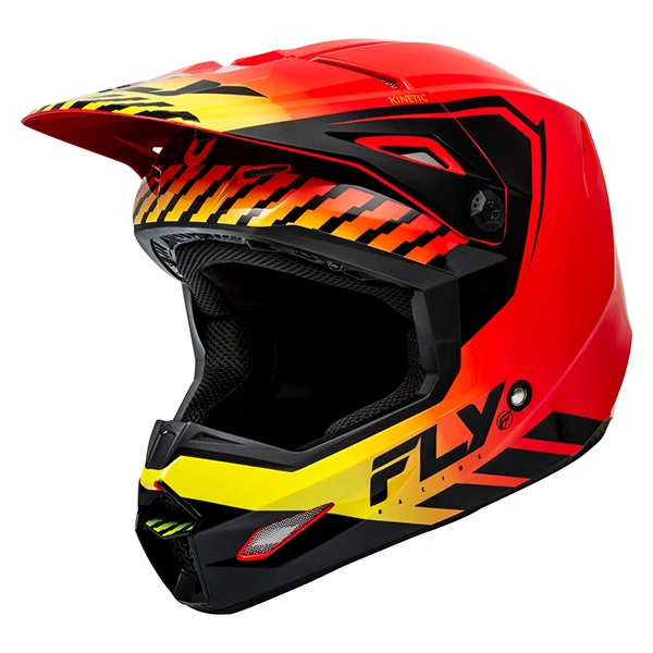Casque Fly Racing Kinetic Menace (2024) - Red/Black/Yellow