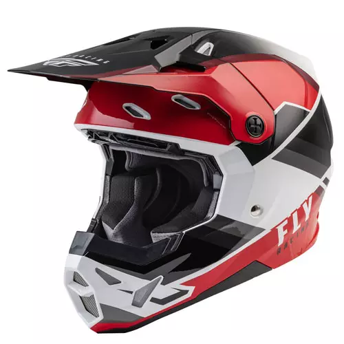 Casque Fly Racing Formula CP Rush Motocross - Black/Red/White