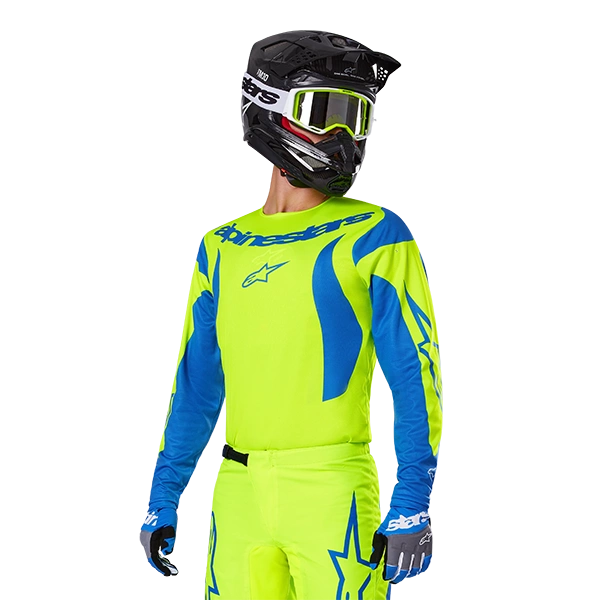 Maillot Alpinestars Fluid Haul (2025) - Yellow Fluo/Blue