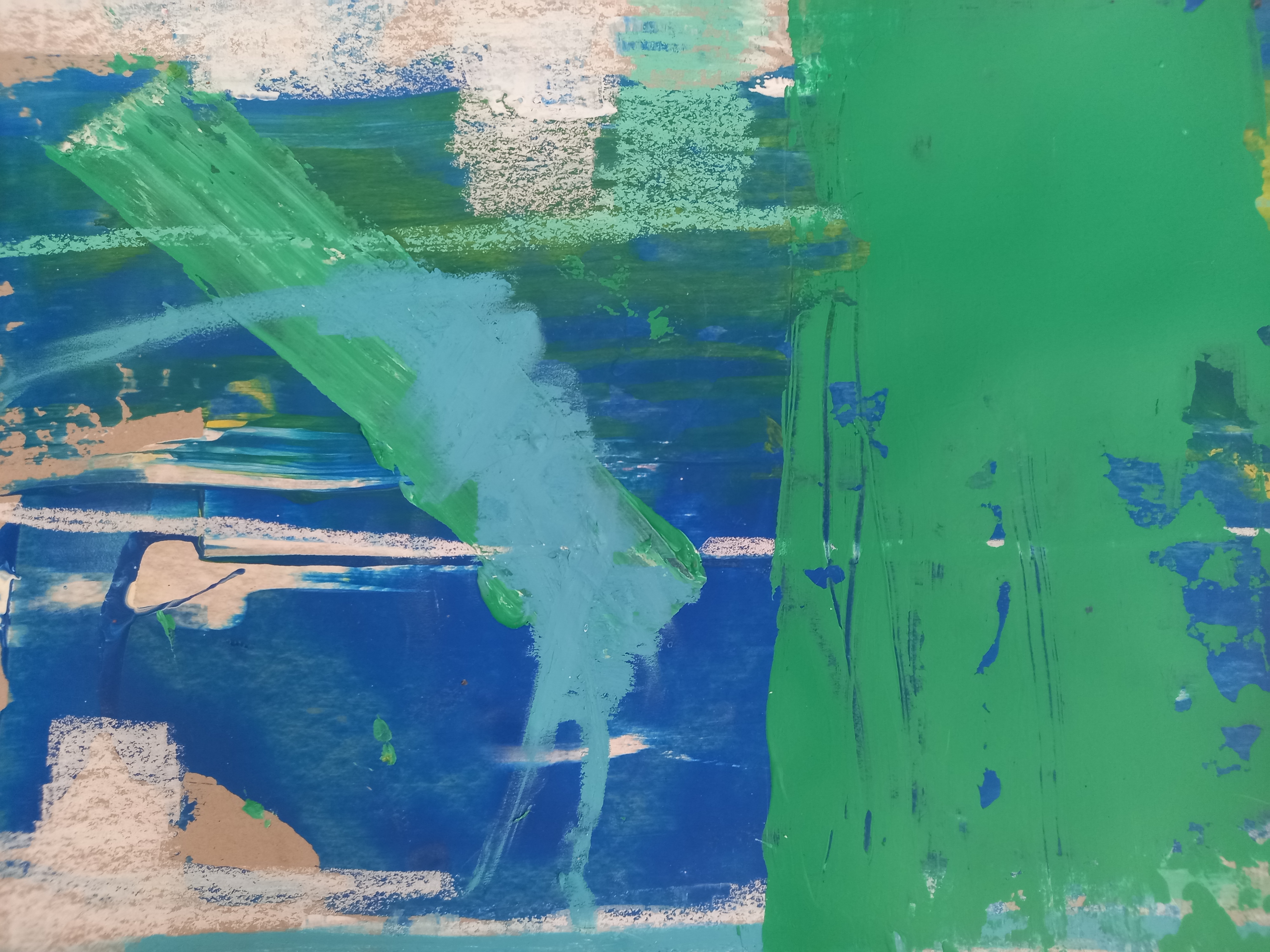 Abstract Art Painting acrylic & oil pencils