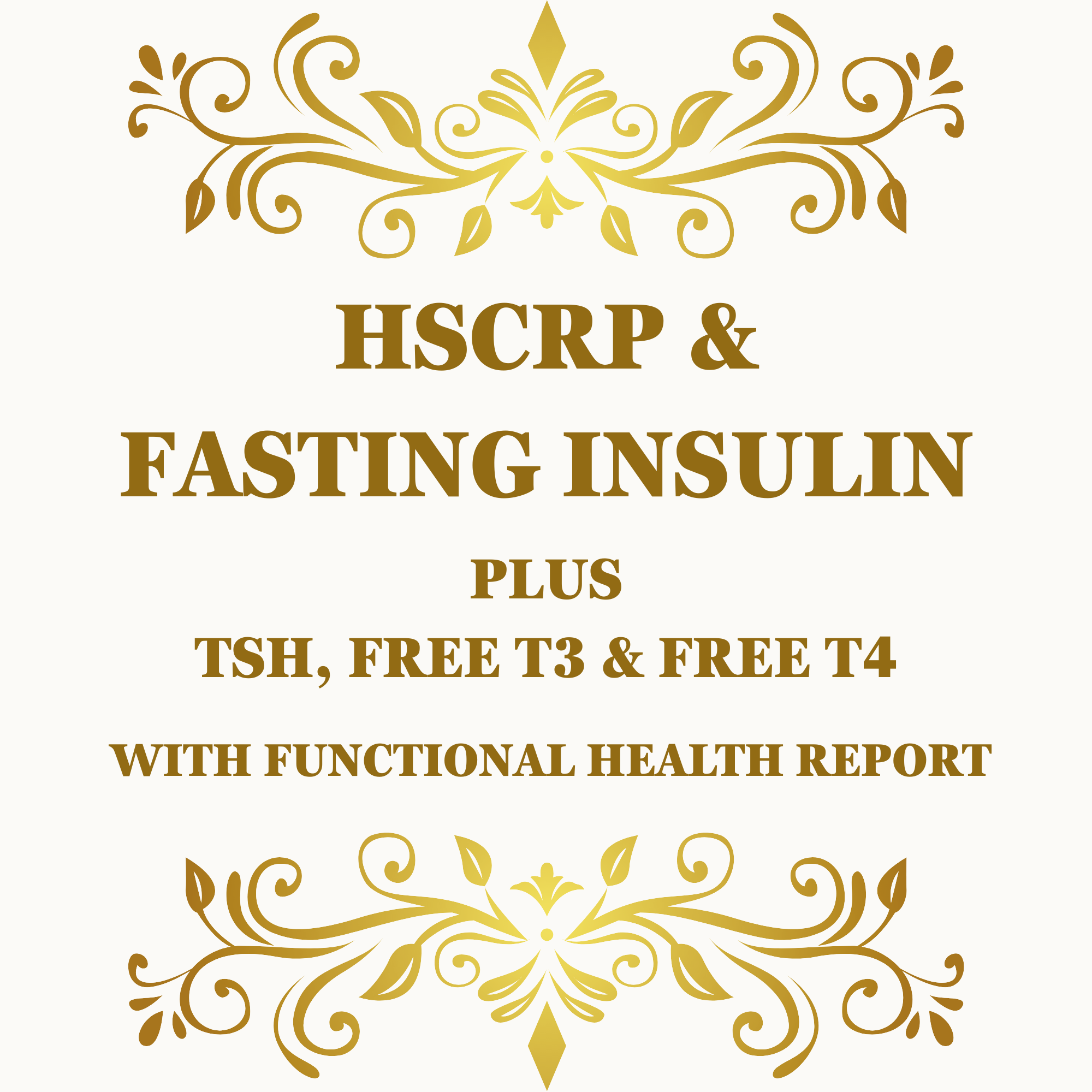 hsCRP & Fasting Insulin with TSH, Free T3 & Free T4 + Report