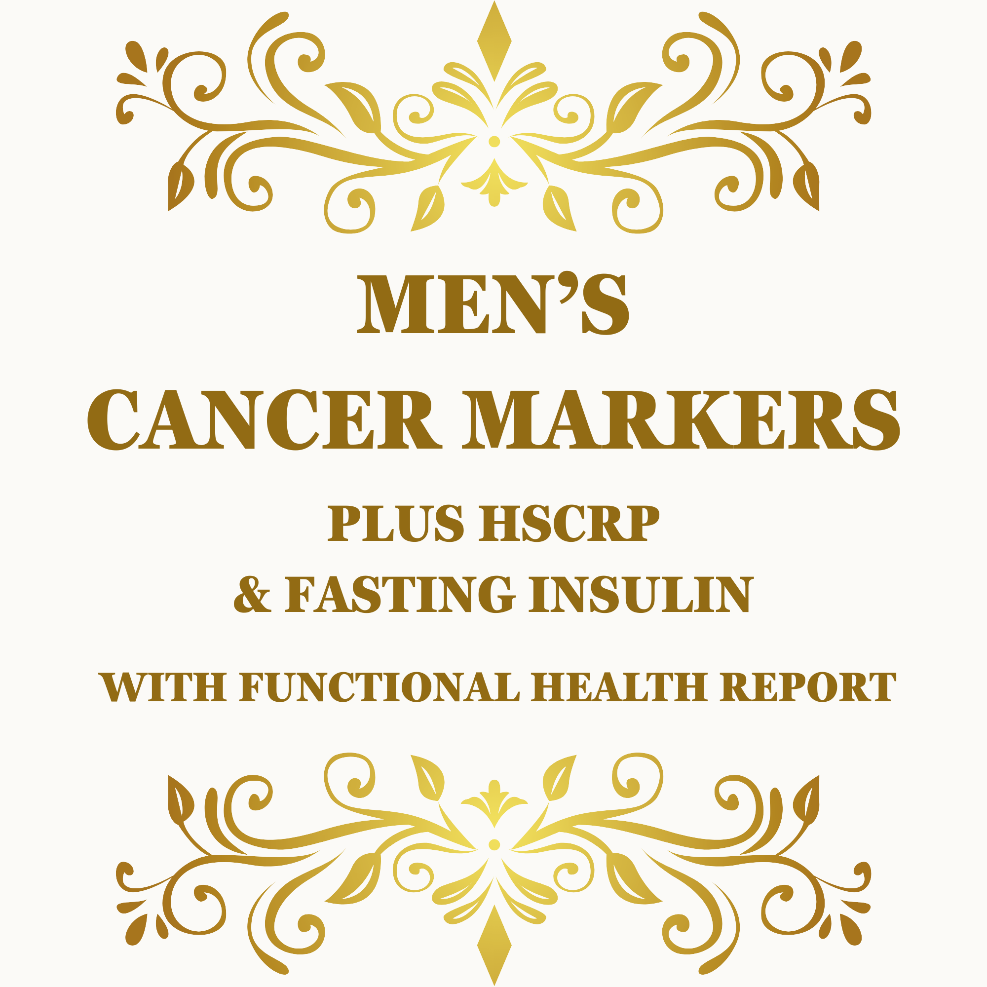 Men's Cancer Markers Package + hsCRP & Fasting Insulin + Report