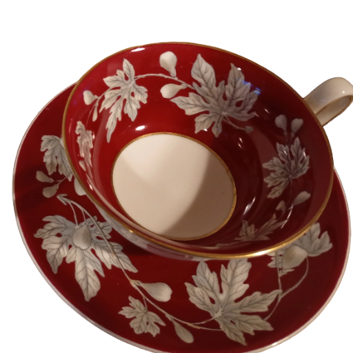 Wedgwood Red Ashford Pattern China Cup & Saucer