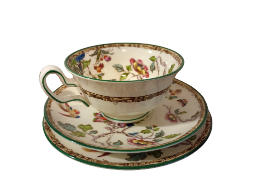 Wedgwood Swallow Pattern China Cup. Saucer & Side Plate