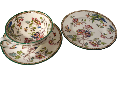 Wedgwood Swallow Pattern China Cup. Saucer & Side Plate