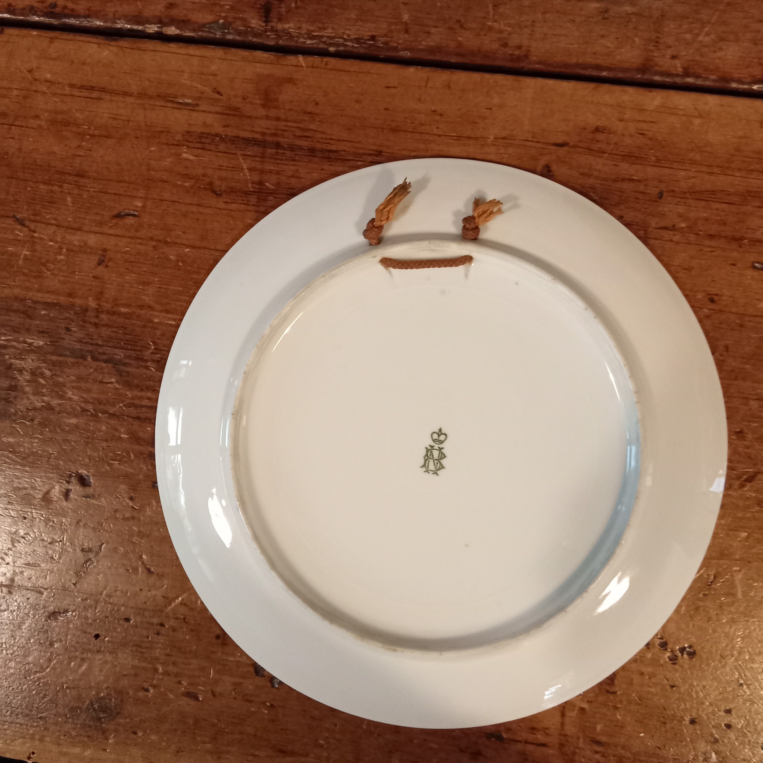 Blue and White Christmas Plate 1918