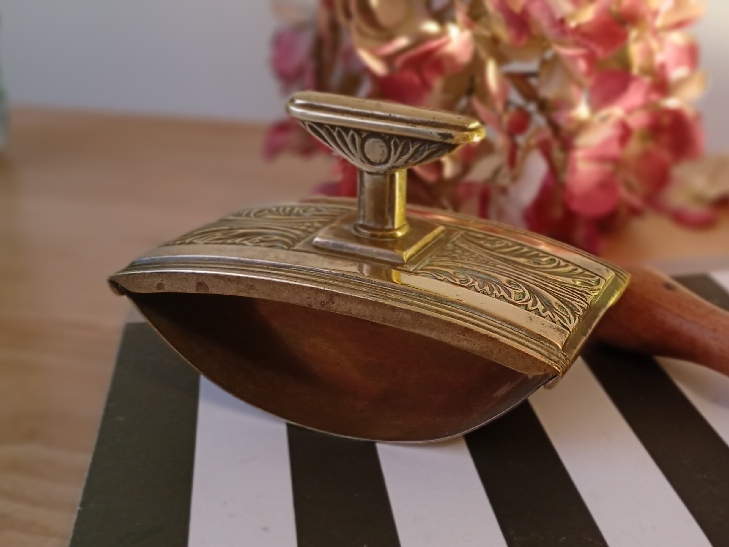 Vintage Brass Desk Blotter