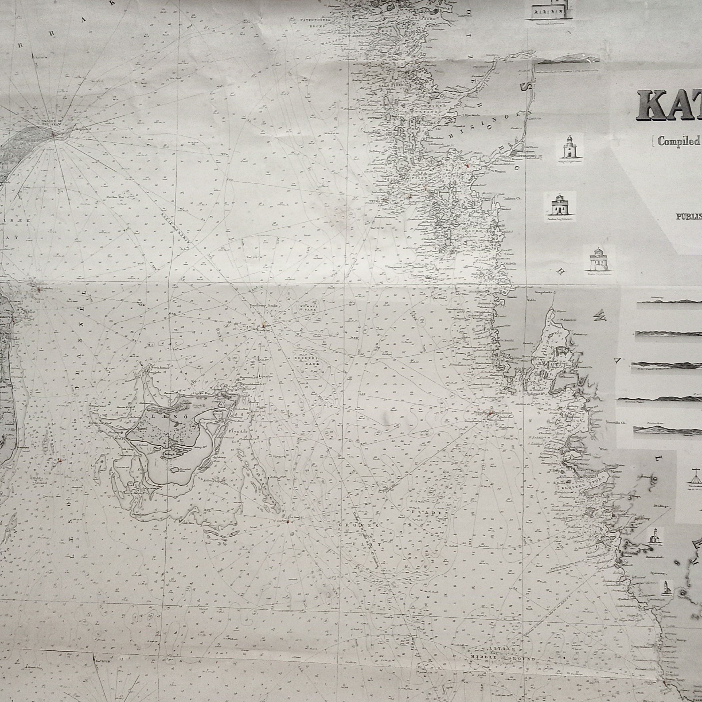 James Imray & Son 1863 Navigation Sea Chart of the Kattegat