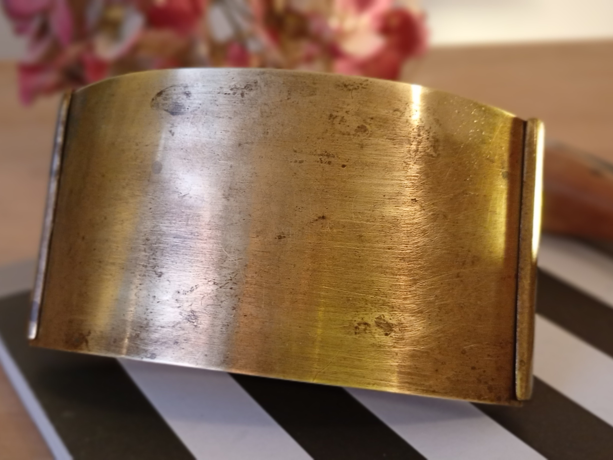 Vintage Brass Desk Blotter