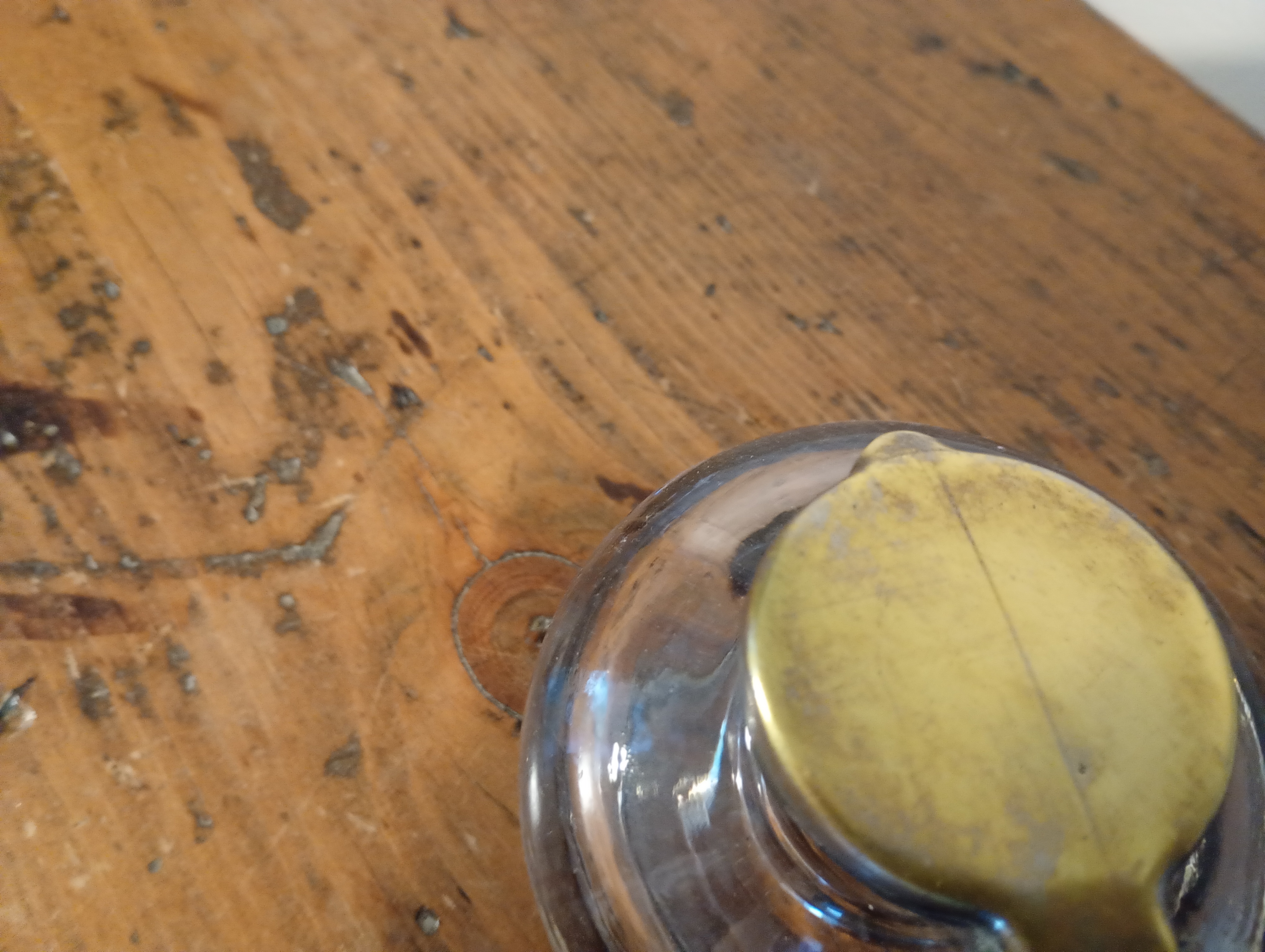 Small Antique Glass Inkwell