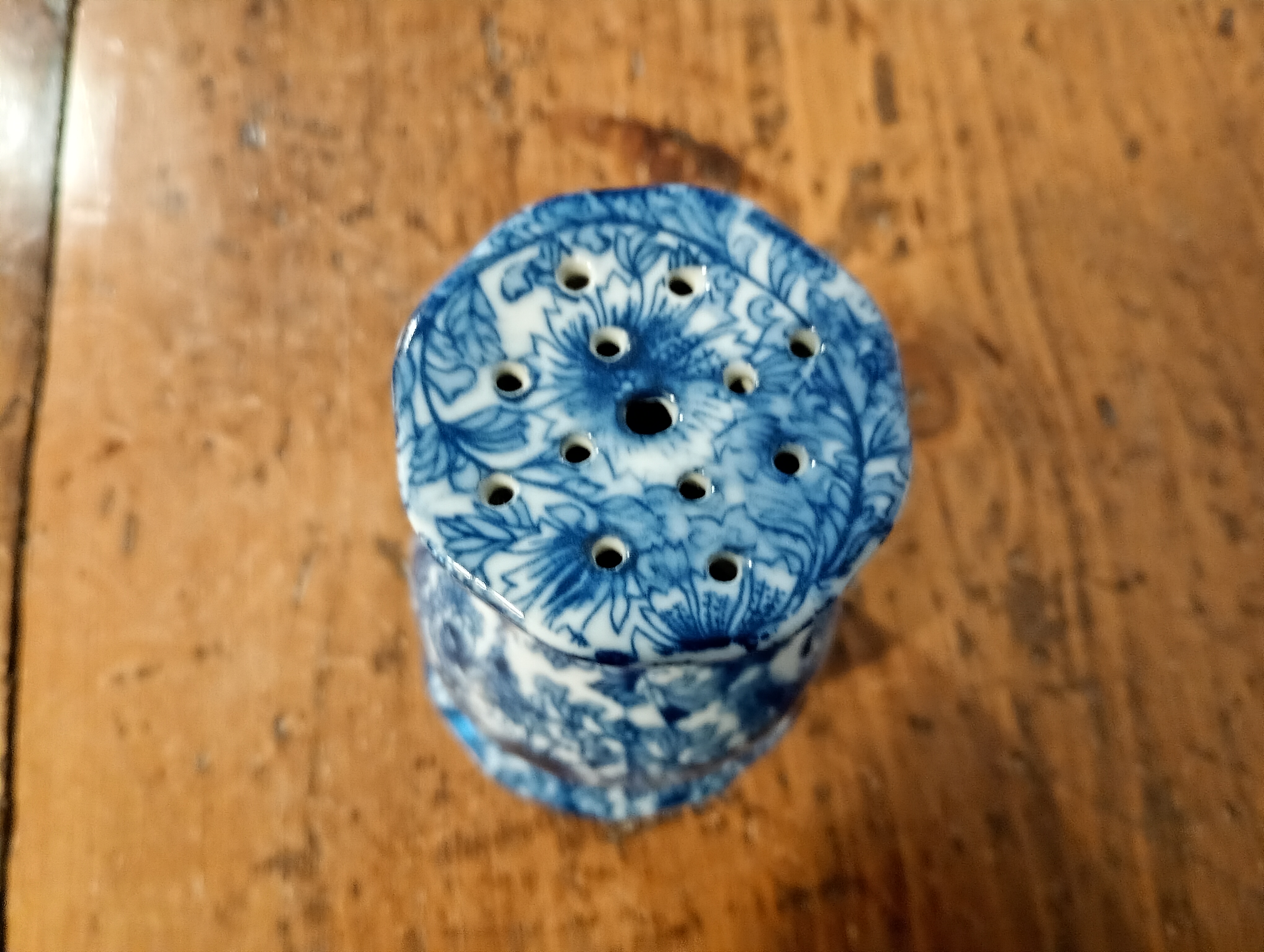 Blue and White Hat Pin Holder 