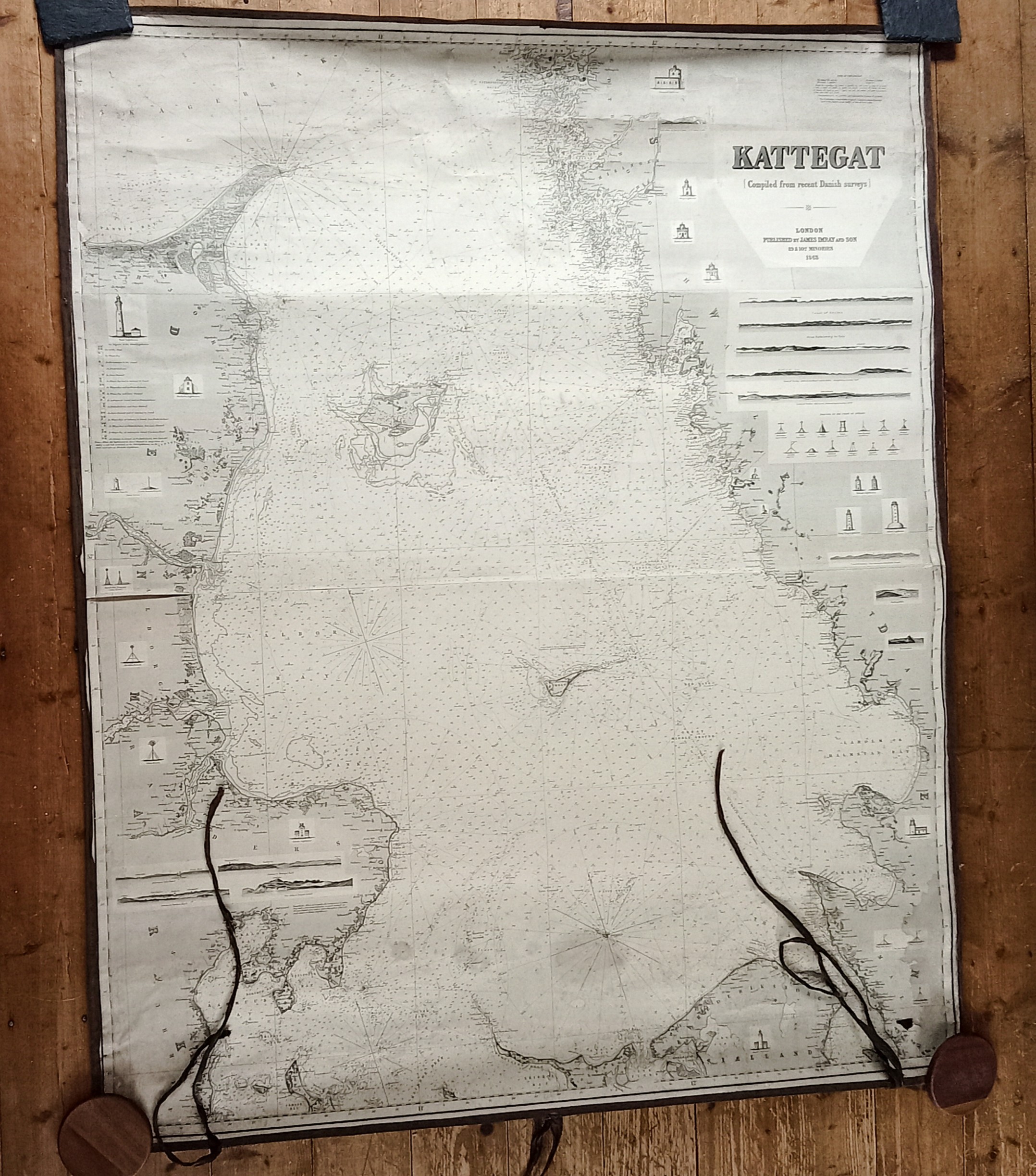 James Imray & Son 1863 Navigation Sea Chart of the Kattegat