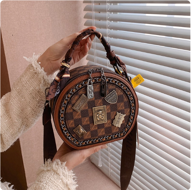 Sac à main rond à motifs