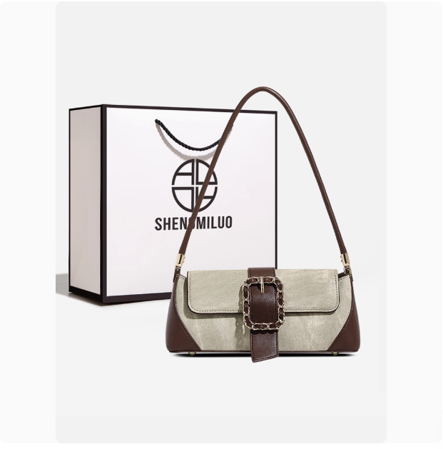 Sac à main en toile et cuir