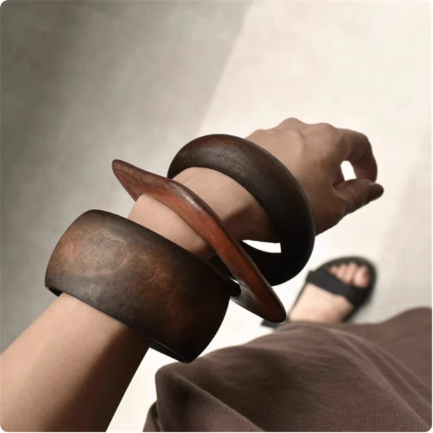 Bracelets en bois artisanal