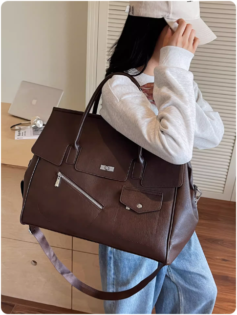 Sac cabas marron élégant