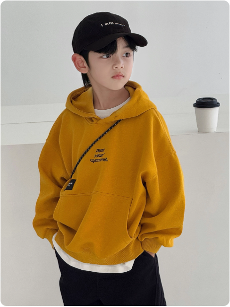 Sweat à capuche jaune