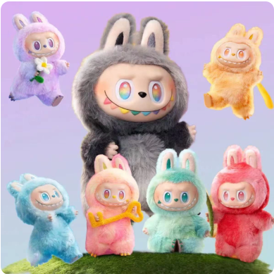 Peluche lapin coloré