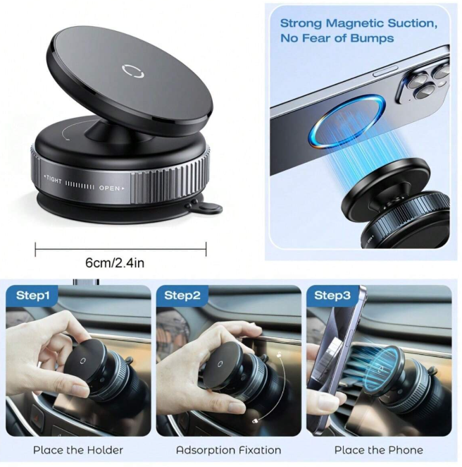 Support de téléphone magnétique pour voiture