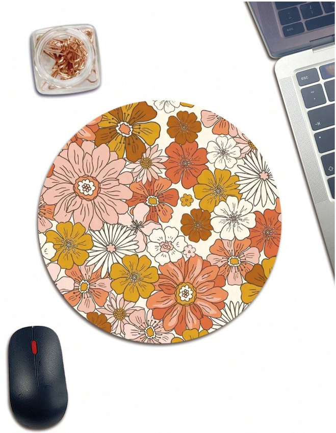 Tapis de souris à motif floral