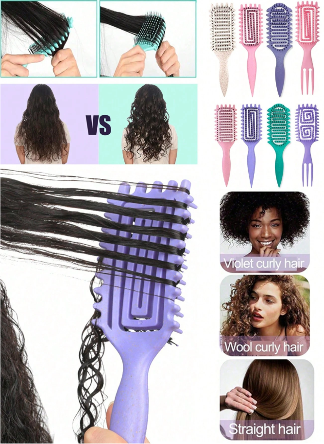 Brosse démêlante pour cheveux bouclés