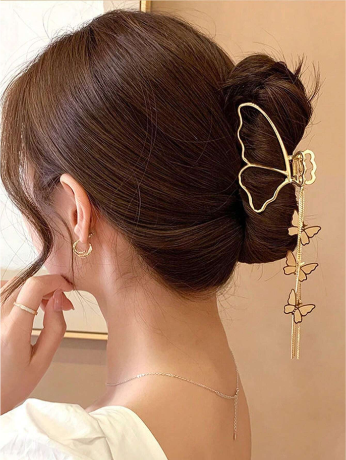 Barrette Papillon Dorée
