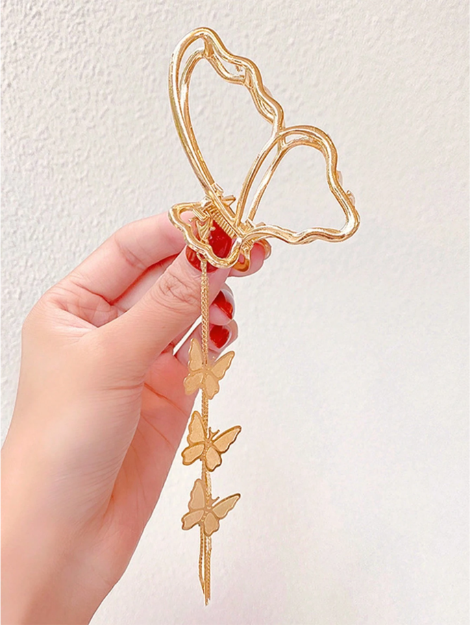 Barrette Papillon Dorée