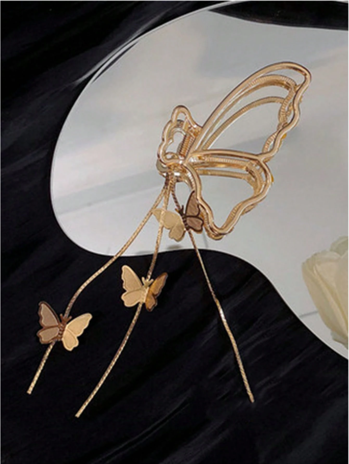 Barrette Papillon Dorée