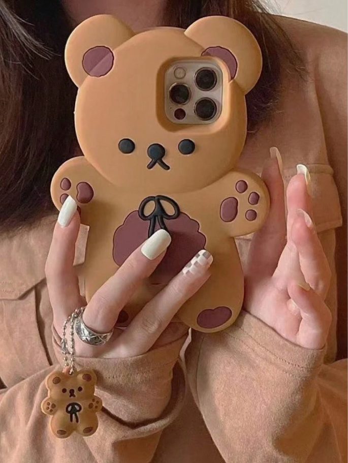 Coque de téléphone en forme d'ours