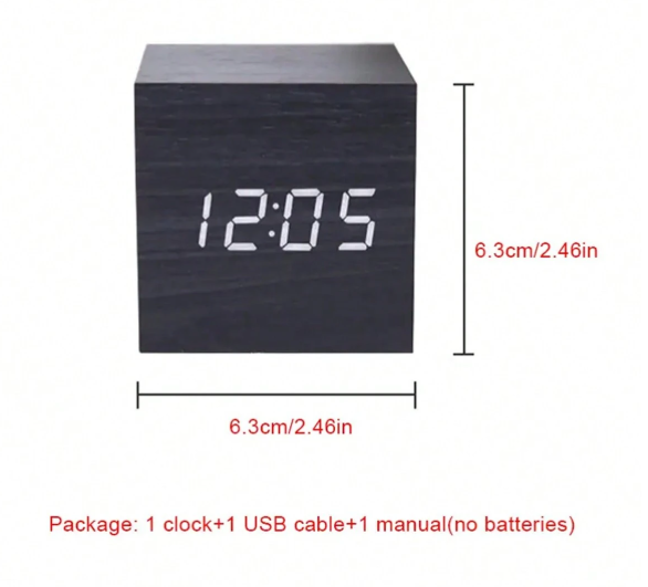 Horloge cube LED