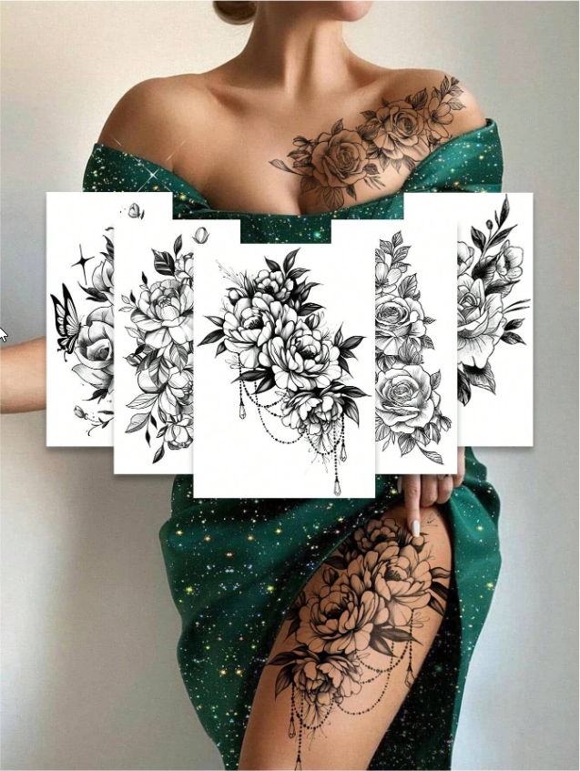 Tatouages temporaires fleuris
