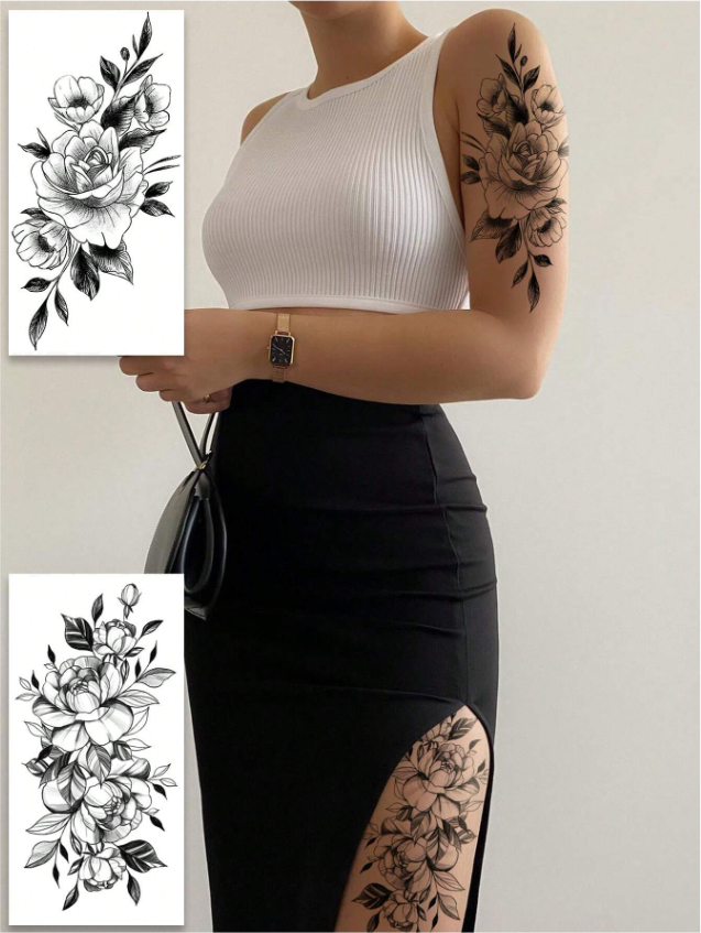 Tatouages temporaires fleuris