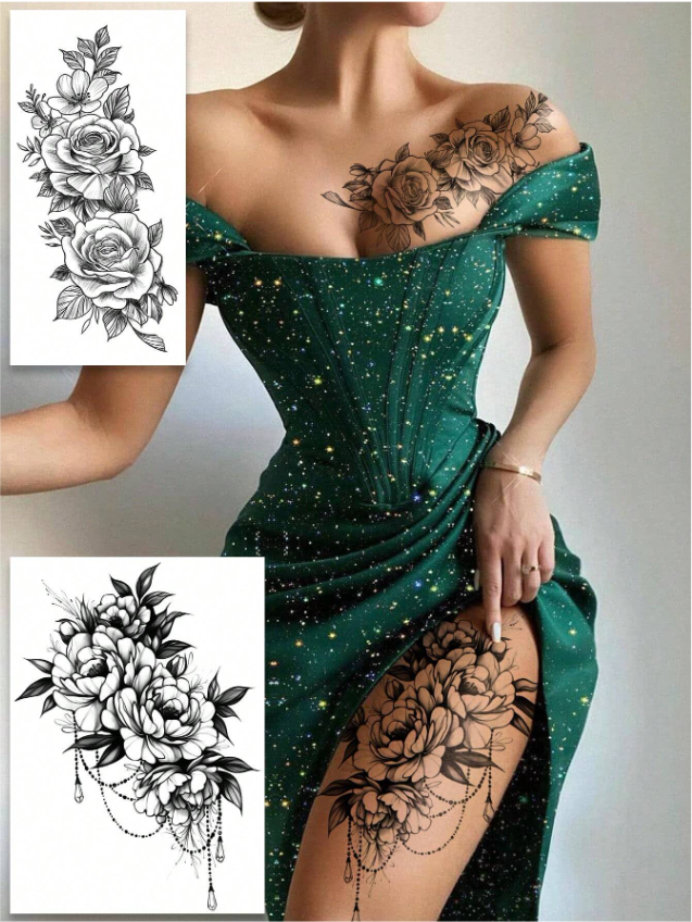 Tatouages temporaires fleuris