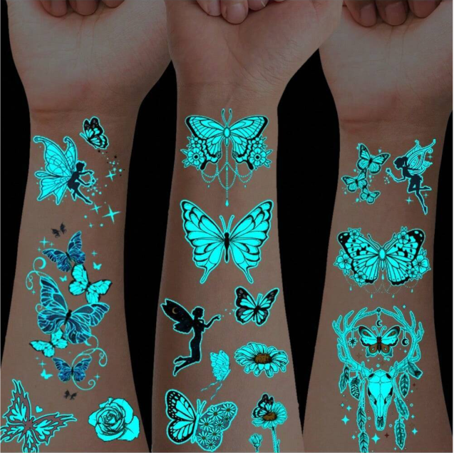 Autocollants phosphorescents tatouages temporaires