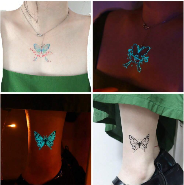 Autocollants phosphorescents tatouages temporaires