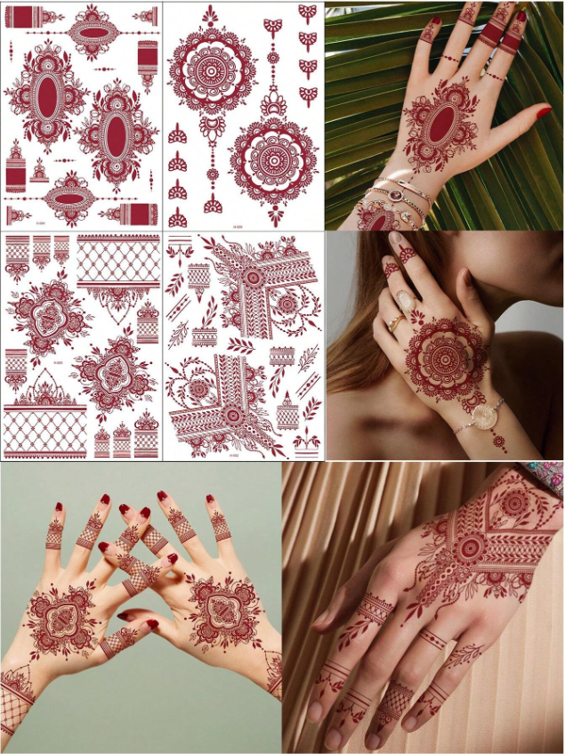 Tatouages temporaires au henné