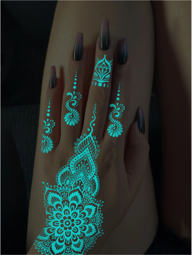 Tatouages temporaires lumineux