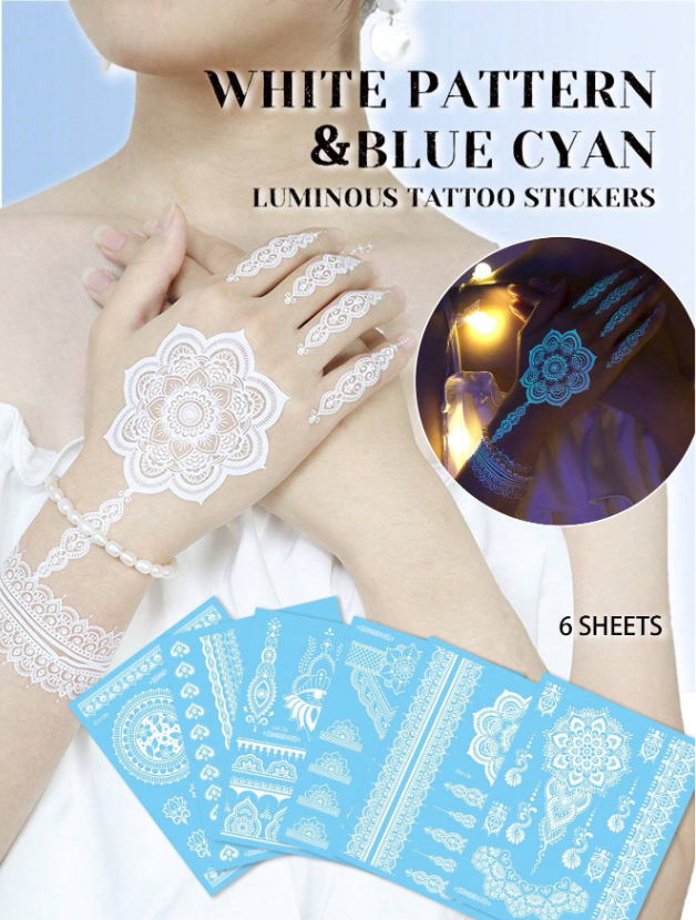 Tatouages temporaires luminescents