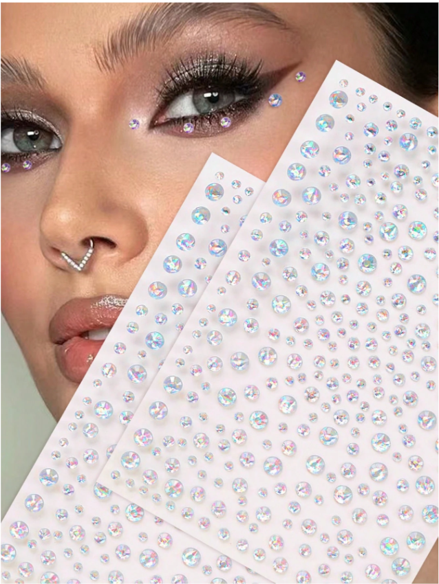 Strass adhésifs pour le visage